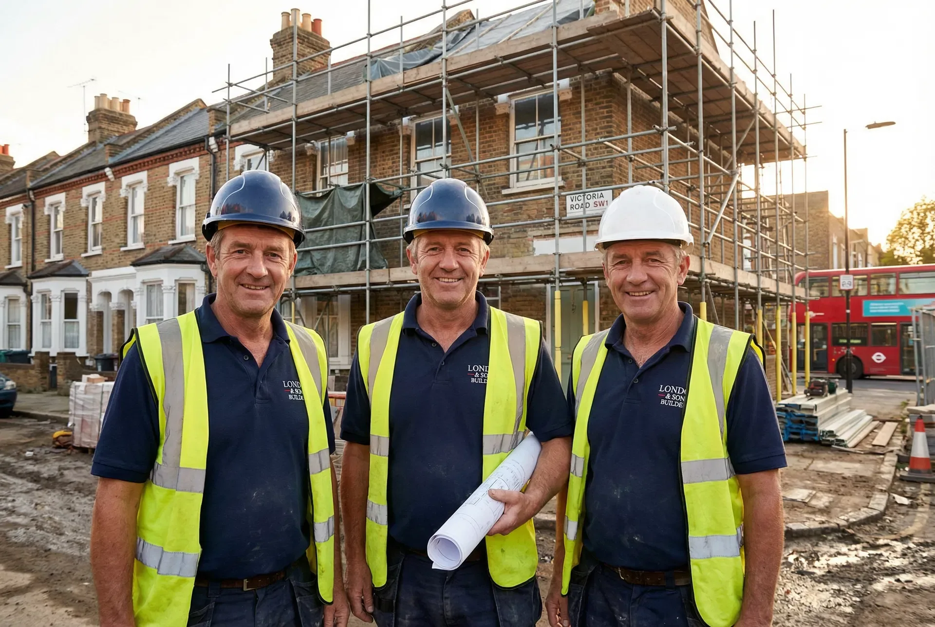 The TCM Building team on site in London